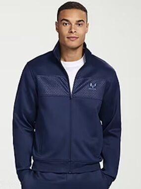 Messi Collection Full Zip Navy Blue Track Jacket - Mens Sz Large